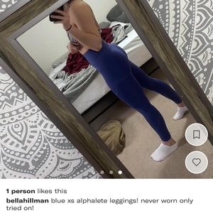 xs blue alphalete leggings